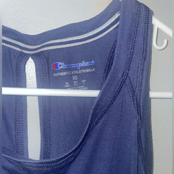 navy blue tank top, slit on the back side - Picture 3 of 3